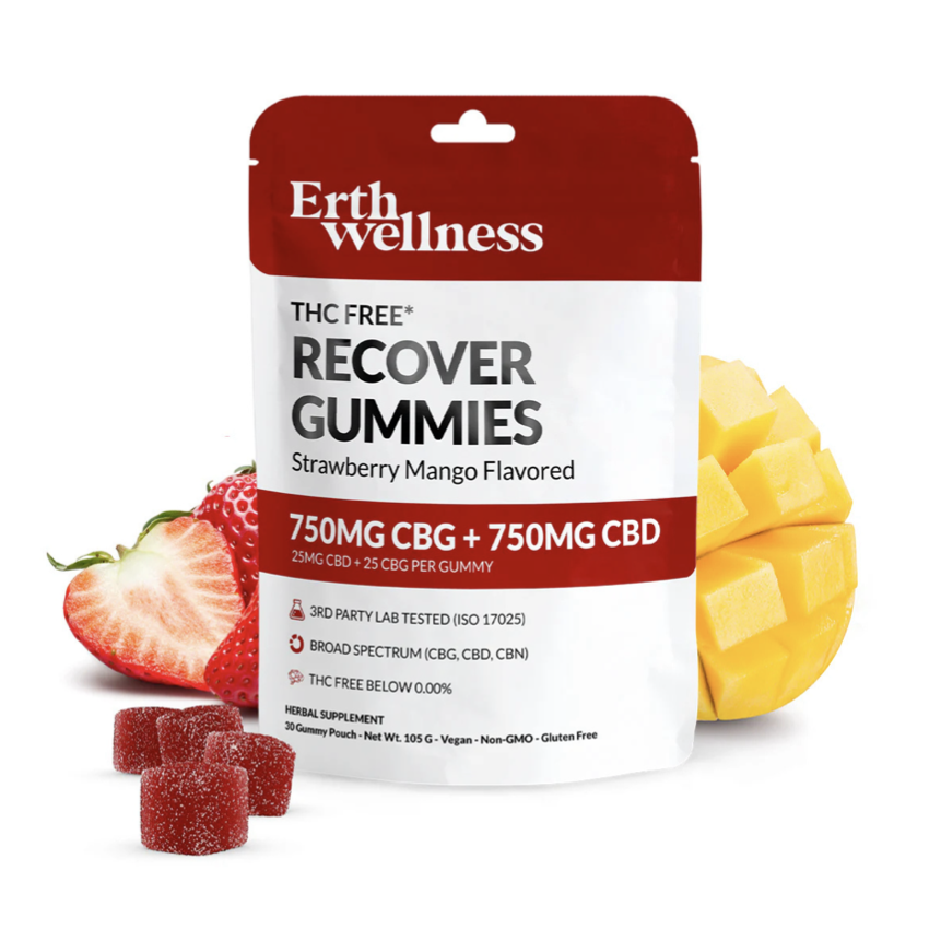 Erth Wellness CBD, CNG, CBN / Strawberrry Mango 750mg CBG 750mg CBD